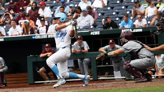 Cody Roberts (11) singles in the third.