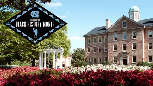 Black History Month header with photo