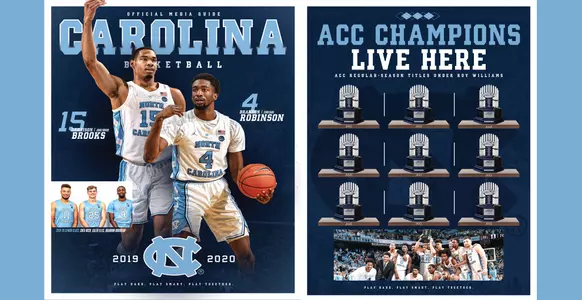 2019-20 men's basketball media guide covers