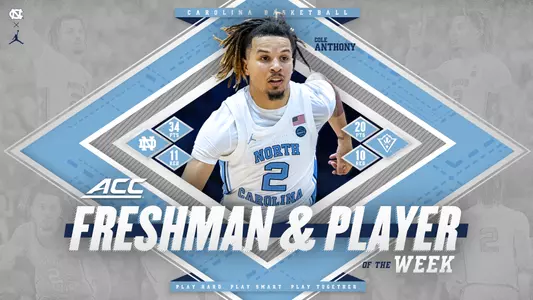 Cole Anthony ACC player and freshman of the week