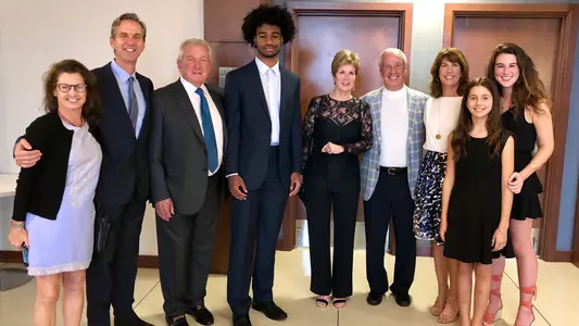 Tommy Kearns Coby White Roy Williams scholarship dinner 2019