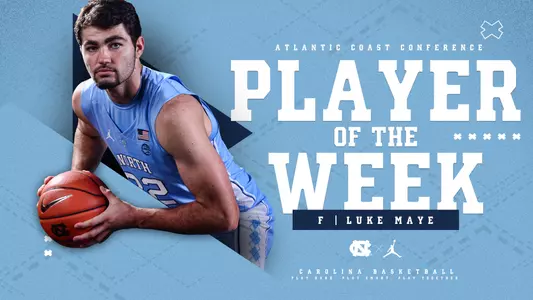 Luke Maye ACC Player of the Week graphic