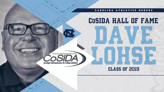 Dave Lohse CoSIDA Hall of Fame graphic