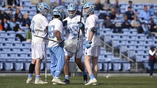 (L to R): Jake Peden, Alex Bassil, Michael Nathan, Jack Rowlett
huddle
University of North Carolina Men's Lacrosse v Bucknell University
Kenan Stadium
Chapel Hill, NC
Tuesday, March 12, 2019