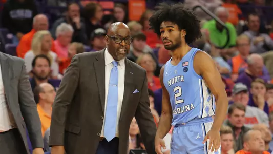 Steve Robinson and Coby White at Clemson