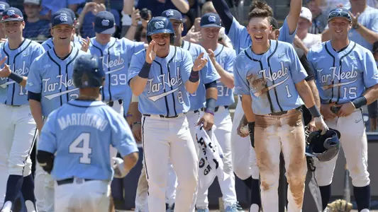 Ike Freeman (8), Danny Serretti (1), celebration
University of North Carolina Baseball v Georgia Tech
ACC Championship
Durham Bulls Athletic Park
Durham, NC
Sunday, May 26, 2019