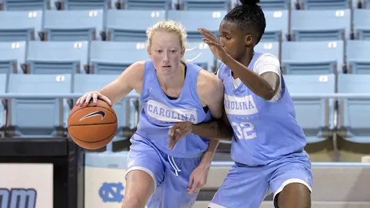 Taylor Koenen, left, and Nia Daniel
University of North Carolina Women's Basketball
practice
Carmichael Arena
Chapel Hill, NC
Thursday, September 26, 2019