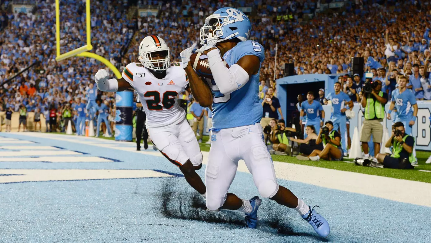 Dazz NewsomeUniversity of North Carolina Football v MiamiKenan StadiumChapel Hill, NCSaturday, September 7, 2019