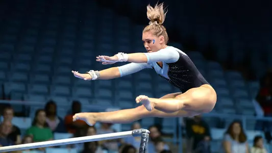 Grace Donaghy
uneven bars
University of North Carolina Gymnastics v William & Mary
Carmichael Arena
Chapel Hill, NC
Sunday, January 12,2020