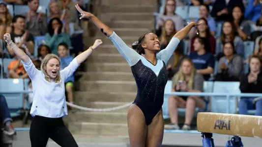 Khazia Hislop
balance beam
University of North Carolina Gymnastics v William & Mary
Carmichael Arena
Chapel Hill, NC
Sunday, January 12,2020