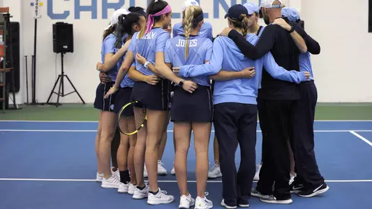 Team huddle
University of North Carolina Women’s Tennis
vs. Auburn
The Cone-Kenfield Tennis Center
Chapel Hill, NC
Friday, January 24, 2020
