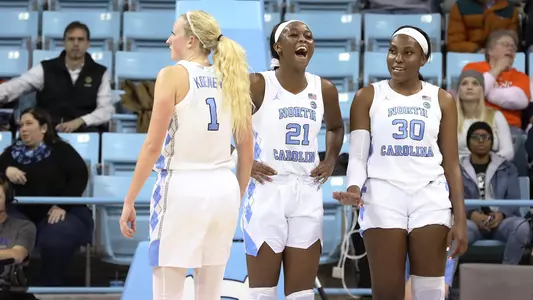 Taylor Koenen, Malu Tshitenge, Janelle Bailey
University of North Carolina Women's Basketball v Virginia
Carmichael Arena
Chapel Hill, NC
Thursday, January 30, 2020