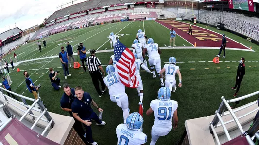 UNC takes the field to face Boston College.