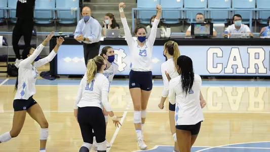 Parker Austin, celebration
University of North Carolina Volleyball v Duke
Carmichael Arena 
Chapel Hill, NC 
Friday, October 9, 2020