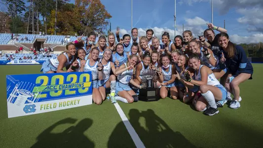 FH ACC Champs, Trophy
University of North Carolina Field Hockey v Louisville
ACC Championship
Karen Shelton Stadium
Chapel Hill, NC
Sunday, October 8, 2020