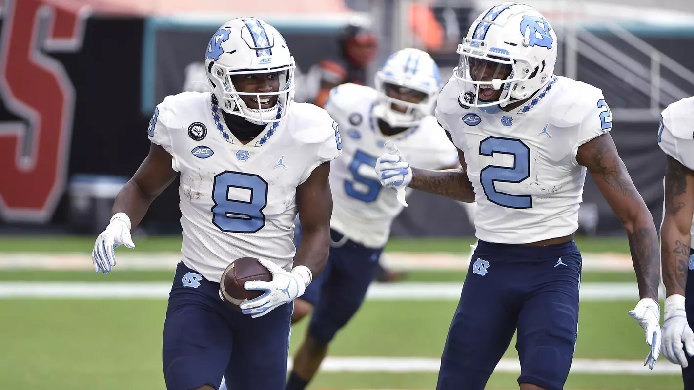 Michael Carter, Dyami Brown University of North Carolina Football v MiamiHard Rock StadiumMiami Gardens, FLSaturday, December 12, 2020