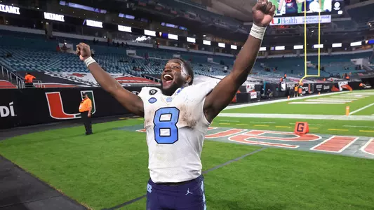 Michael Carter
University of North Carolina Football v Miami
Hard Rock Stadium
Miami Gardens, FL
Saturday, December 12, 2020