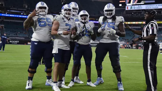 Quiron Johnson, Sam Howell, Javonte Williams, Joshua Ezeudu, Jordan Tucker
University of North Carolina Football v Miami
Hard Rock Stadium
Miami Gardens, FL
Saturday, December 12, 2020