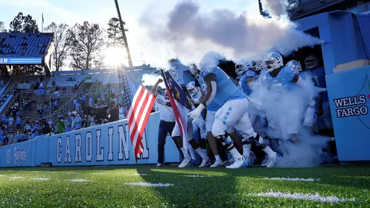 The Tar Heels take the field to face Notre Dame.