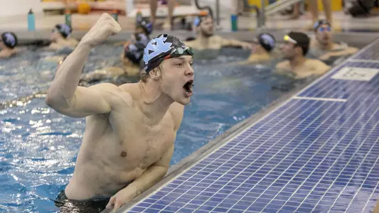 Tyler Hill cheering on teammates