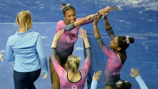 Khazia Hislop, celebration
University of North Carolina Gymnastics v New Hampshire
Carmichael Arena
Chapel Hill, NC
Monday, February 17, 2020