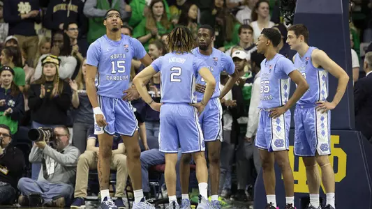huddle at Notre Dame