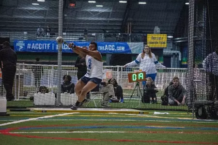 Madias Loper weight throw ACC Indoor Championships