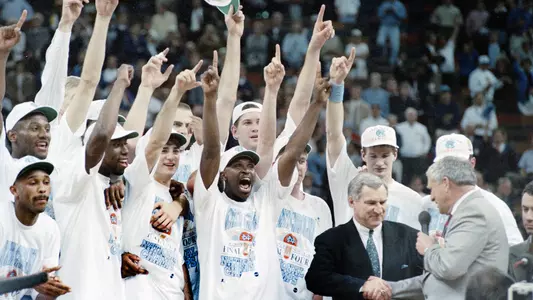 1993 NCAA championship celebration vs. Michigan