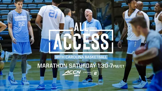 All Access With Carolina Basketball marathon graphic
