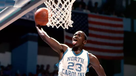 Michael Jordan flag dunk UNC