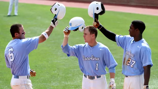 Levi Michael after his two-run homer in the sixth.