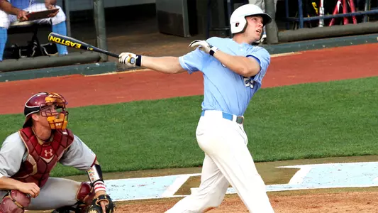 Cody Stubbs hits a shot over the fence in right center...