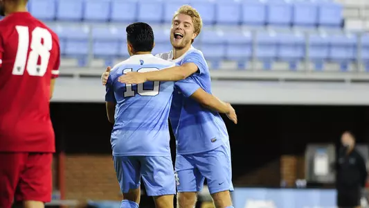 Victor Olofsson and Giovanni MonesdeocaUniversity of North Carolina Men’s Soccervs. NC State (Scrimmage)Dorrance Stadium Chapel Hill, NC September 20, 2020