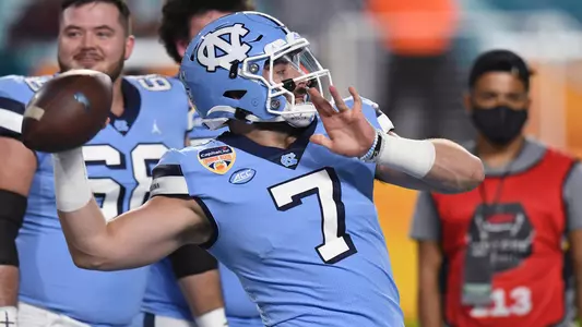 Sam Howell 
University of North Carolina Football v Texas A&M
Orange Bowl
Hard Rock Stadium
Miami Gardens, FL
Saturday, January 2, 2021