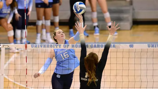 Emily Zinger 
University of North Carolina Volleyball v Wake Forest
Carmichael Arena 
Chapel Hill, NC 
Friday, October 8, 2021