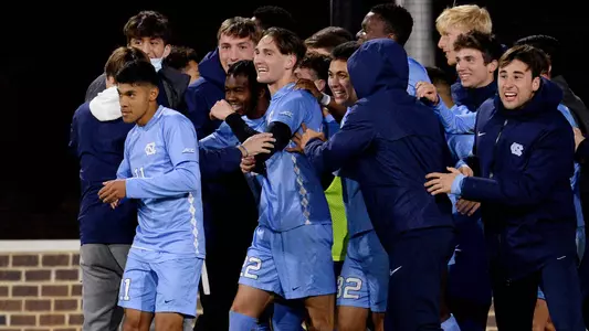 Milo Garvanian, celebration University of North Carolina Men's Soccer v Syracuse ACC Tournament Dorrance Field Chapel Hill, NC Wednesday, November 3, 2021