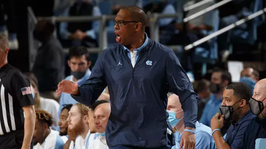 Head coach Hubert DavisUniversity of North Carolina Basketball v Elizabeth City StateDean E. Smith CenterChapel Hill, NCFriday, November 5, 2021