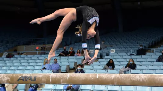 Elizabeth Cultonbalance beamUniversity of North Carolina Gymnastics Blue-White exhibition Carmichael ArenaChapel Hill, NCFriday, December 17, 2021
