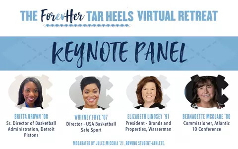 ForevHer Tar Heels virtual retreat panel graphic
