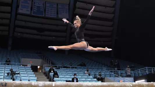 Hallie Thompson
balance beam
University of North Carolina Gymnastics v N.C. State
Carmichael Arena
Chapel Hill, NC
Friday, February 12, 2021