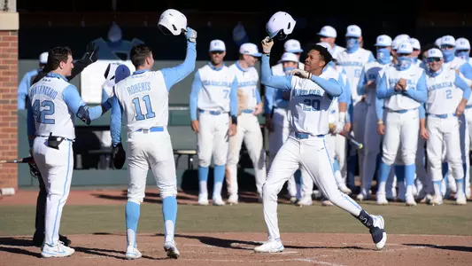 Justice Thompson, Caleb Roberts, Brett Centracchio
University of North Carolina Baseball v James Madison
Boshamer Stadium
Chapel Hill, NC
Saturday, February 20, 2021