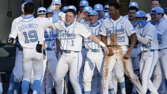 celebration
University of North Carolina Baseball v Virginia
Boshamer Stadium
Chapel Hill, NC
Thursday, February 25, 2021
