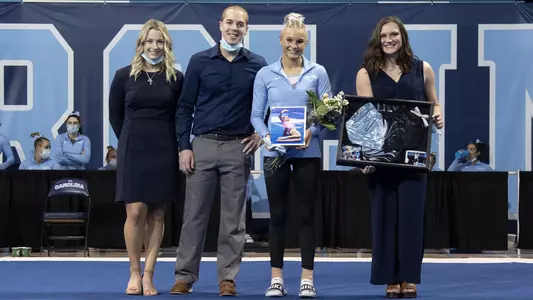 Lily Deansenior nightUniversity of North Carolina Gymnastics v William & MaryCarmichael ArenaChapel Hill, NCSaturday, March 13, 2021
