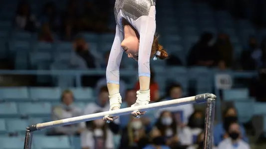 Jamie Shearer uneven bars University of North Carolina Gymnastics v William & Mary Carmichael Arena Chapel Hill, NC Saturday, March 13, 2021