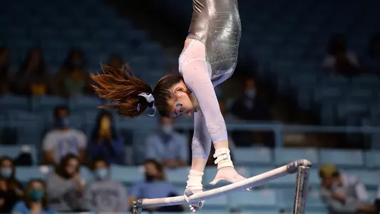 Emery Summey uneven bars University of North Carolina Gymnastics v William & Mary Carmichael Arena Chapel Hill, NC Saturday, March 13, 2021