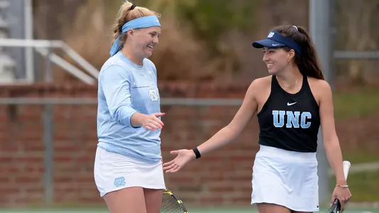 Alle Sanford, Reilly Tran
doubles
University of North Carolina Women's Tennis v William & Mary
Cone-Kenfield Tennis Center
Chapel Hill, NC
Wednesday, March 17, 2021