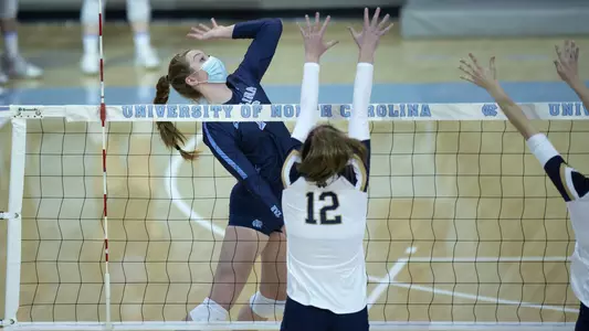 Emily Zinger University of North Carolina Volleyball v Notre DameCarmichael Arena Chapel Hill, NC Sunday, March 21, 2021