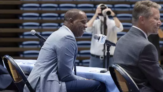 Hubert Davis
press conference
University of North Carolina Basketball
Dean E. Smith Center
Chapel Hill, NC
Tuesday, April 6, 2021
