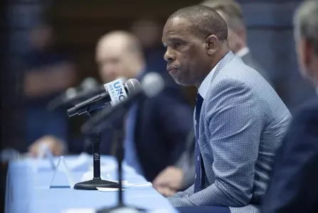 Hubert Davis
press conference
University of North Carolina Basketball
Dean E. Smith Center
Chapel Hill, NC
Tuesday, April 6, 2021