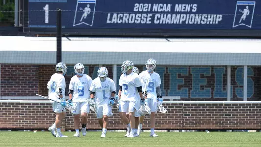 Lance Tillman, Nicky Solomon, Alex Trippi, Henry Schertzinger, Brian Cameron
University of North Carolina Men's Lacrosse v Monmouth
NCAA Tournament
Dorrance Field
Chapel Hill, NC
Saturday, May 15, 2021
